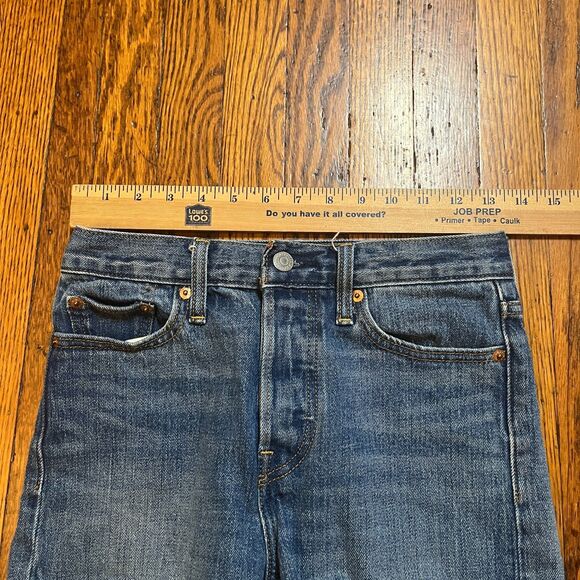 Levi's Womens Size 26 Blue Denim High Rise Cutoff Jean Shorts White Oak Cone - Picture 7 of 12